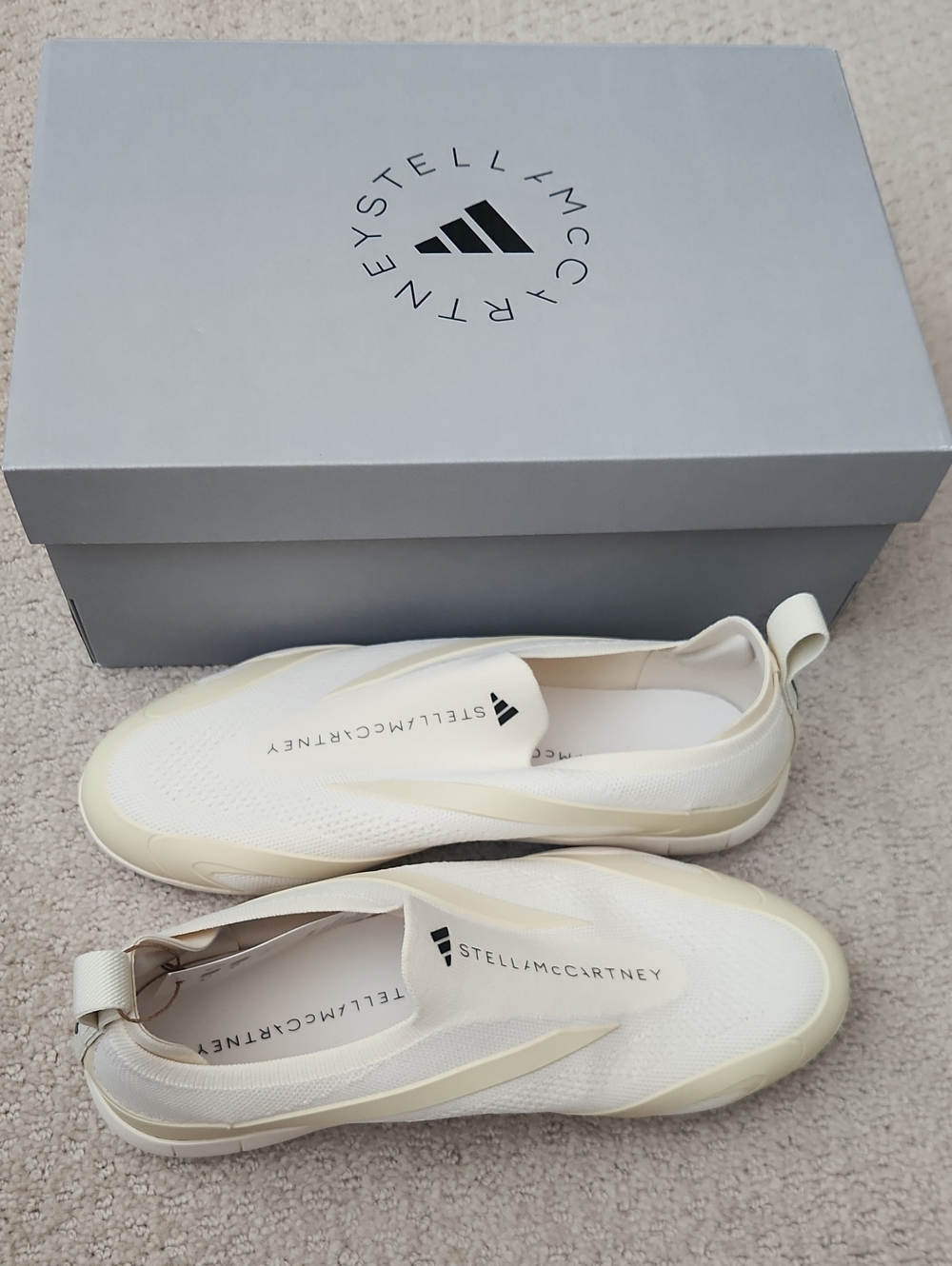 Stella McCartney Cream/Off-White Slip-On Sneakers ( New)